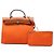 Hermès Orange Toile Herbag Zip 31 - vista 6