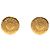 Orecchini Chanel Gold Gold Plated Logo Round Clip On D'oro