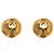 Orecchini Chanel Gold Gold Plated Logo Round Clip On D'oro - vista 2