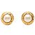 Orecchini a clip Chanel Gold CC placcati oro trapuntati e perle finte D'oro