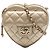 Chanel Gold Mini Metallic Lambskin CC in Love Heart Crossbody