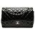 Chanel Black Jumbo Classic Patent Double Flap Nero