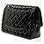 Chanel Black Jumbo Classic Patent Double Flap Nero - vista 2