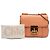 Chloé Elsie Crossbody in pelle arancione, piccola Pesca - vista 7