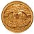 Spilla rotonda Chanel Gold CC placcata oro D'oro