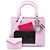 Lady Dior in pelle di vitello rosa, misura Medium - vista 8