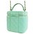 Vanity Case Chanel Green Small CC Caviar con Manico e Catena Verde Verde chiaro - vista 2