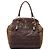 Tote in nappa goffrata e tessuto marrone Prada Marrone scuro