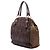 Tote in nappa goffrata e tessuto marrone Prada Marrone scuro - vista 2