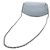 Borsa a tracolla con catena portafoglio Chanel Half Moon Coco Mark Blu chiaro - vista 3