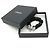 Scrunchie in pelle con nastro Coco Mark e strass CHANEL Nero Argento - vista 6