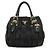 Borsa Tote Prada Tessuto Gathered Nero - vista 2