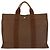 Hermès Borsa Tote Hermes Herline Brown Polyamide Marrone
