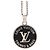 Collana Louis Vuitton Collier LV Award Chain Pendant Necklace Nero Argento