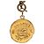 Collana con pendente a catena con motivo moneta Chanel Coco Mark D'oro