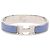 Hermès Click H PM Emaille-Armband mit Logo Silber Blau