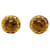 Pendientes de clip Chanel marrón y dorado Castaño  - vista 2