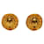 Pendientes de clip Chanel marrón y dorado Castaño  - vista 3