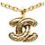 Collana con pendente Chanel Coco Mark Matelassé Chain D'oro - vista 2