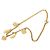 16 Céline Celine Kettenhalskette mit Blattmotiv Golden - Ansicht 4