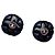 Timeless Orecchini a clip Chanel Vintage Coco Mark Nero D'oro Blu navy