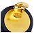 Timeless Orecchini a clip Chanel Vintage Coco Mark Nero D'oro Blu navy - vista 4