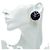 Timeless Orecchini a clip Chanel Vintage Coco Mark Nero D'oro Blu navy - vista 5