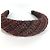 Cerchietto CHANEL 21K Tweed CC Coco Mark Rosso - vista 3