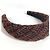 Cerchietto CHANEL 21K Tweed CC Coco Mark Rosso - vista 4