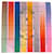 Hermès Sciarpa in seta double face Hermes Rosa Blu Multicolore  - vista 1