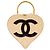 Borsa Vanity Chanel Matelassé Enamel Heart Beige