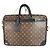 Valigetta Louis Vuitton Monogram Macassar Port Document Voyage GM Marrone Nero