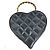 Vanity Beauty Case Chanel Vintage Heart CC Coco Mark Matelassé Quilted Chain Logo Nero Bianco - vista 9