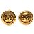 Chanel Coco Mark runde Ohrringe Golden