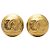 Orecchini a clip rotondi Chanel Coco Mark Vintage D'oro
