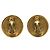 Orecchini a clip rotondi Chanel Coco Mark Vintage D'oro - vista 2