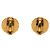 Pendientes redondos vintage Chanel Coco Mark Dorado - vista 2
