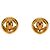 Timeless Orecchini tondi vintage Chanel Coco Mark D'oro - vista 2