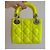 Dior Borsa Lady Dior Micro Edizione Limitata Giallo Neon - vista 5