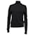 Theory Strickpullover mit hohem Ausschnitt aus schwarzer Wolle