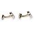 Burberry, gold toned checkered cufflinks Golden Metallic - view 2