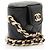 Beauty case Chanel in agnello e resina con catena elegante Nero - vista 2