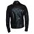 Balmain, Giacca biker in pelle nera con zip e logo Nero - vista 2