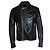 Balmain, Giacca biker in pelle nera con zip e logo Nero - vista 3