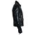 Balmain, Giacca biker in pelle nera con zip e logo Nero - vista 4