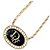 Collana Dior Oval Oblique con strass