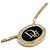 Collana Dior Oval Oblique con strass - vista 9