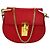Chloé Borsa a tracolla Chloe Mini Drew in pelle di agnello martellata rossa Rosso