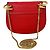 Chloé Borsa a tracolla Chloe Mini Drew in pelle di agnello martellata rossa Rosso - vista 2