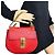 Chloé Borsa a tracolla Chloe Mini Drew in pelle di agnello martellata rossa Rosso - vista 9